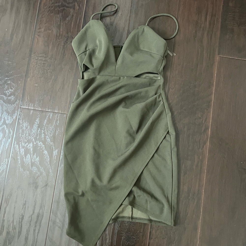 assymetrical windsor mini dress